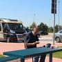 Koffiepauze op een mooie parkeerplaats bij Damme.
