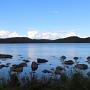 Het Inari meer, onze bestemming voor deze dag.